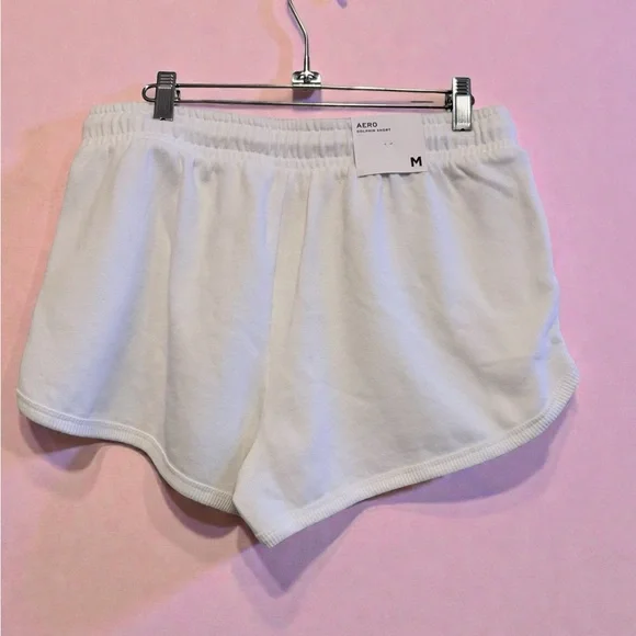 Aeropostale Dolphin Shorts White Athletic Shorts with Blue Print - Picture 6 of 7
